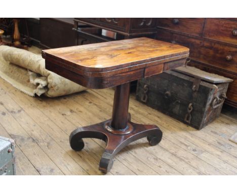 A William IV card table