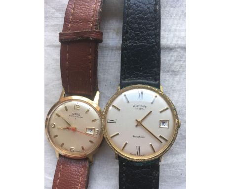 Two gents vintage wrist watches ROTARY and ORIS