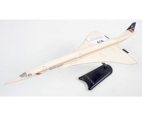 A scale model of Concorde, on stand