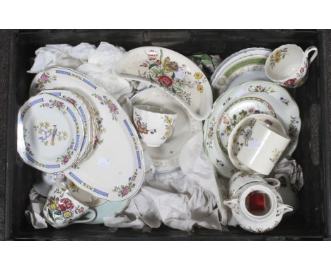 A soup tureen with ladle and some part tea sets to include Copeland Spade