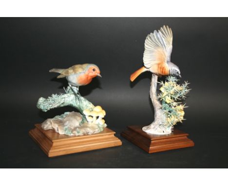 ROYAL WORCESTER BIRDS including RW3707 Robin in Autumn Woods, issued in 1966 in a production of 500. Also with RW3692 English