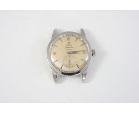 A GENTLEMAN'S STAINLESS STEEL SEAMASTER AUTOMATIC WRISTWATCH BY OMEGA the signed circular dial with Arabic quarters and dagge