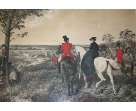 AFTER JOHN FREDERICK HERRING Senr (1795-1865) FOX HUNTING: THE MEET; THE START; THE RUN; THE DEATH The set of four, lithograp