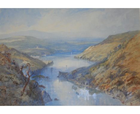 SAMUEL GILLESPIE PROUT (1822-1911) A VIEW OF THE RIVER AXE Signed, watercolour 24 x 34.5cm. Provenance: London, Albany Galler