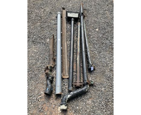 Quantity of cast iron drain pipes and hopper  - THIS LOT IS TO BE COLLECTED BY APPOINTMENT FROM DUGGLEBY STORAGE, GREAT HILL,
