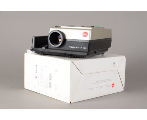 A Leica Pradovit P 150 Slide Projector, with a Leica Hektor-P2 85mm f/2.8 lens, with maker's box, instructions and transit pa