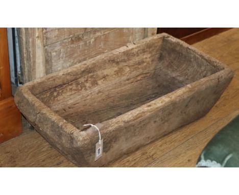 A large hardwood trough W.78cm
