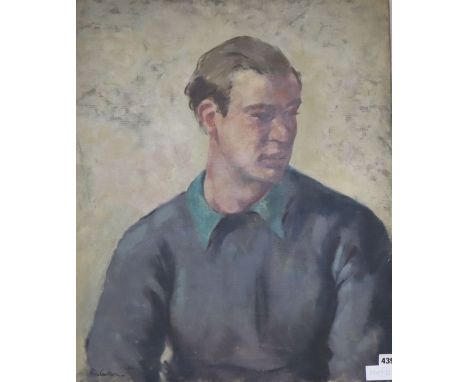 Christopher Pemberton (1923-2010) oil on canvas, Portrait of a young man, signed, 68 x 56cm, unframed