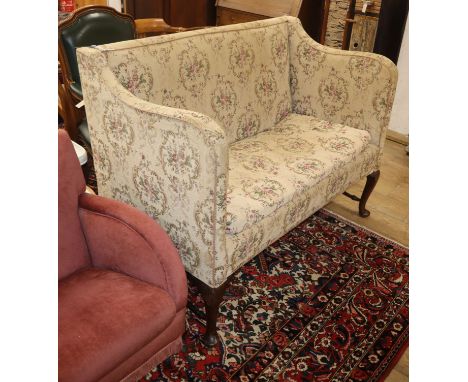 A 1920's Georgian style two seater settee W.128cm