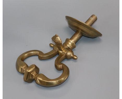 A large brass knocker