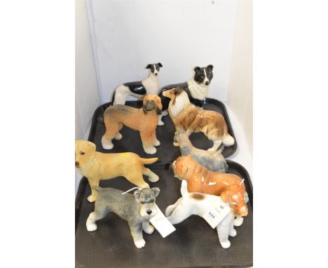 Coopercraft ceramic dog ornaments, various breeds.