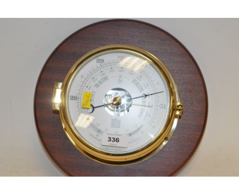 Vintage E B MEYROWITZ Brass Barometer Weather Gauge - Made in New York