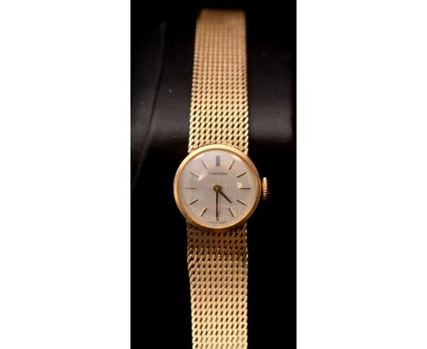 A Longines 9ct gold cocktail watch, with baton dial, 30g gross.