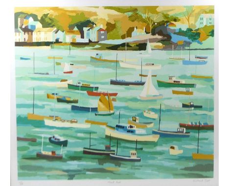 Richard Tuff (b.1965) - Mixed Boats, lithograph printed in colours, signed, titled and numbered '129/250' in pencil to the lo