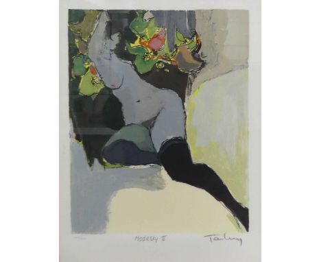 Isaac Tarkay (1935-2012) - Modesty II, lithograph printed in colours, signed, titled and numbered '116/300' in pencil to the 