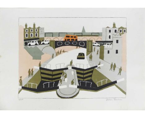 Julian Trevelyan (1910-1988) - Camden Lock (1975), lithograph printed in colours, signed and numbered '40/100' in pencil to t