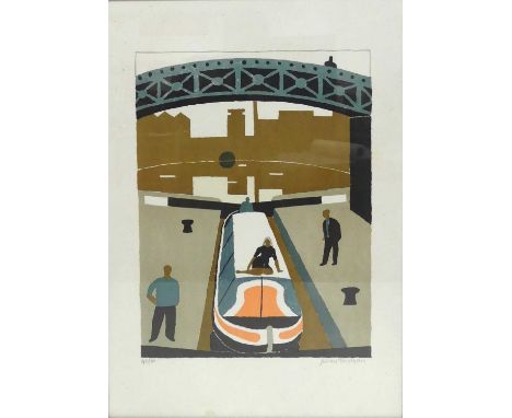 Julian Trevelyan (1910-1988) - Grand Union Canal at Brentford (1975), lithograph printed in colours, signed and numbered '40/