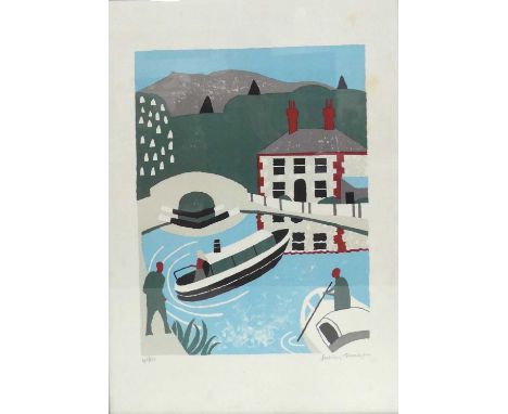 Julian Trevelyan (1910-1988) - The Lock-Keeper's cottage (1975), lithograph printed in colours, signed and numbered '40/100' 