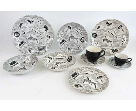 A collection of various Homemaker Ridgeway Potteries Ltd coffee and dinnerwares, to include; twelve dinner plates, nine desse