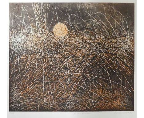 Phil Greenwood (b.1943) - Bramble Moon, etching with aquatint on wove paper, signed, titled, dated '73 and numbered '17/75' i