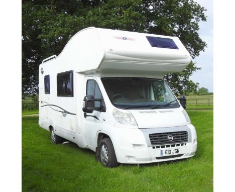 *A Fiat Carioca 656 six birth motorhome, manual diesel, mileage 31000, 2009, 3500kg, MOT due 27/07/2025, private plate E10 JG