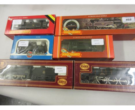Hornby Railways Dublo gauge B.R. 0-4-0 diesel locomotive, 0-6-0 steam lococmotive, 2-6-4 tank engine, together with three Air