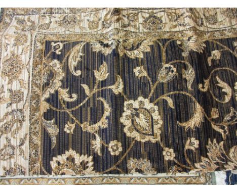 Blue ground machine woven Ziegler style carpet, 2.8m x 2m