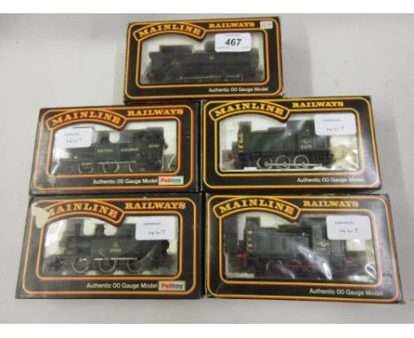 Five various Main Line Railways 00 gauge locomotives, 0-6-0 TJ72 class tank engine, class 03060 diesel locomotive, another si