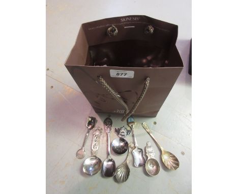 Collection of various commemorative caddy spoons