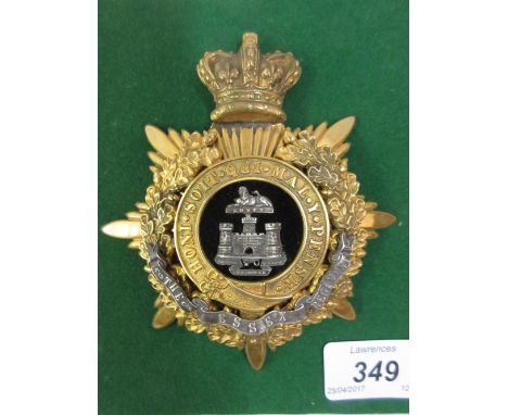 Victorian Essex regiment Officer's helmet plate