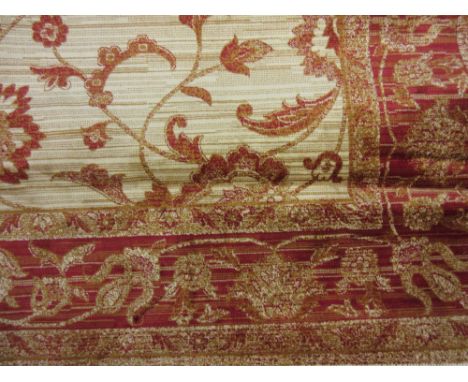 Beige ground, machine woven Ziegler style carpet, 2.80m x 2m