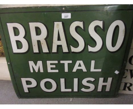 Brasso metal polish enamel sign together with a Park Drive enamel sign