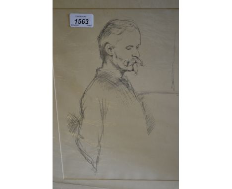 William Rothenstein, lithograph portrait of Walter Crane, 13ins x 10ins, unframed