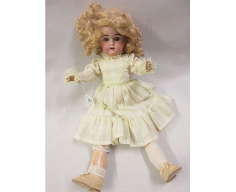 Early 20th Century bisque headed doll with jointed body, marked LHK3