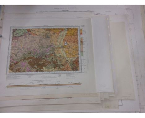 Collection of forty four Ordnance Survey geological maps
