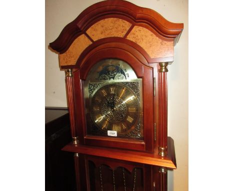 Reproduction mahogany longcase clock