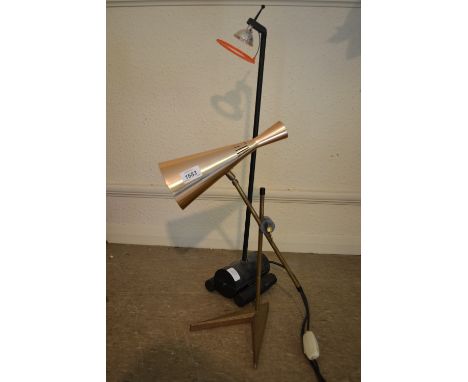 1950's Vintage Maclamp adjustable desk lamp together with another 20th Century lamp