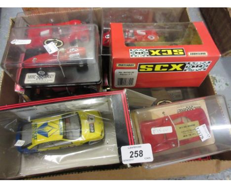 Quantity of boxed Scalextric and other racing cars