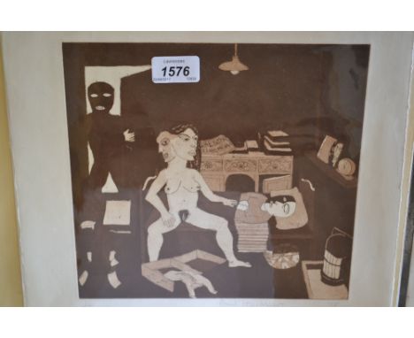 Paul Lozynskyt, Limited Edition print No. 1 of 5, signed in pencil and dated '78, unframed, 9ins x 9.5ins