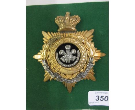 Victorian Welsh regiment Officer's helmet plate