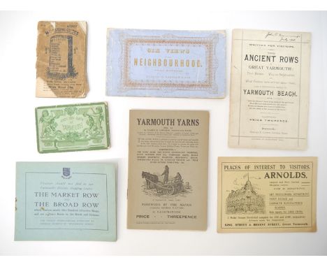 Eight scarce Great Yarmouth ephemeral pamphlets, booklets, albums etc, comprising Edward John Lupson: 'The Ancient Rows of Gr