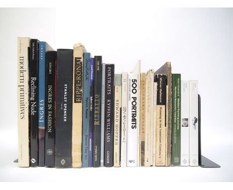 A collection of 25 assorted art books, including Kyffin Williams, Stanley Spencer, Andrew Wyech, Edward Hopper, Jon Engilbert