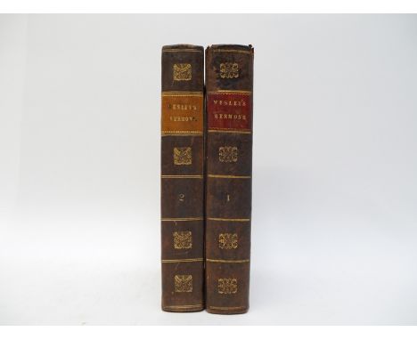 John Wesley: 'Sermons on Several Occasions', London, Henry Fisher, 1831, 9th edition, 2 volumes, engraved portrait frontis, f