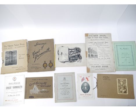 A packet of Great Yarmouth and related late 19th &amp; 20th Century ephemera, programmes, printed souvenirs, programmes etc, 