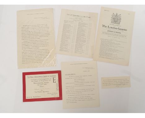 1913 Order of the Bath, Re-Inauguration of the Chapel of Henry VII as the Chapel of the Order, by its Sovereign, King George 