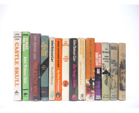 John Dickson Carr, 14 mainly historical mystery novels, of which 9 1st UK/ US editions, all original cloth, all in dust wrapp
