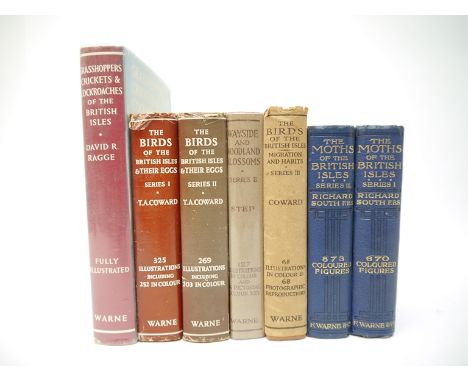 Wayside &amp; Woodland series, seven volumes, including 'Grasshoppers' circa 1965, first edition in dust wrapper, plus 'Moths
