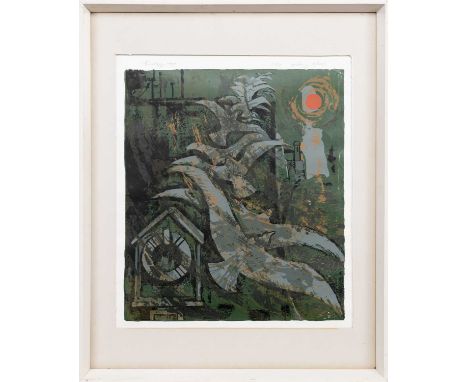* IAN FLEMING RSA RSW RGI (SCOTTISH 1906 - 1994), NIGHT FLIGHT silkscreen print on paper, signed, titled and numbered 5/15 (s