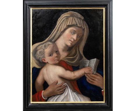 AFTER RAPHAEL SANZIO (ITALIAN 1483 - 1520), MADONNA WITH CHILD AND BOOK  oil on canvasframedimage size 70cm x 54cm, overall s