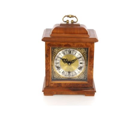 A mid-20th Century chiming mantel clock in the early Georgian style 